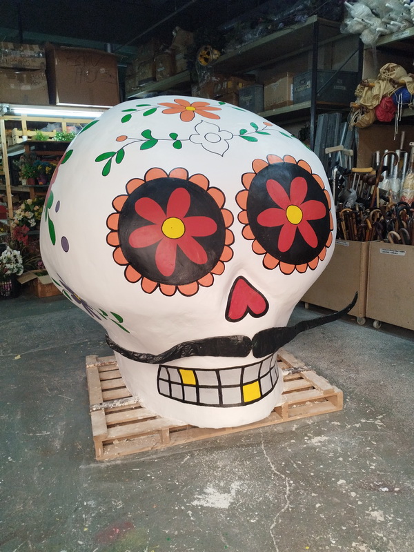 calavera calaca xxl porex reforzado yeso 180x180x180 1u